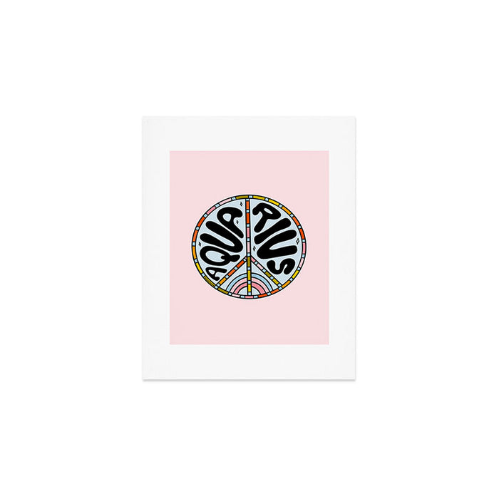 Aquarius Peace Sign Art Print Gallery Image 1