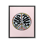 Aquarius Peace Sign Framed Canvas Print Gallery Image 8
