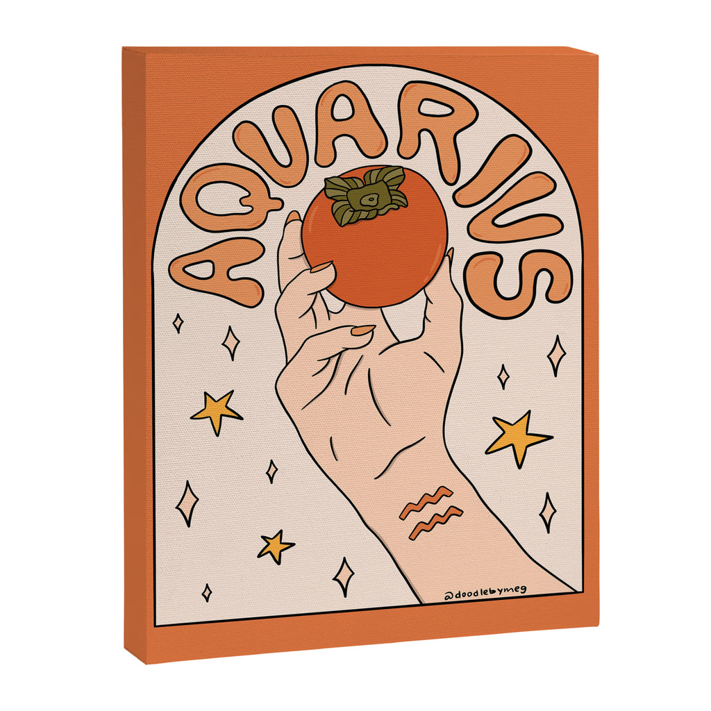 Aquarius Persimmon Canvas Print Gallery Image 8