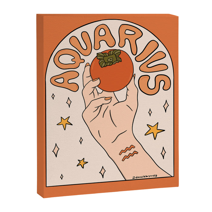Aquarius Persimmon Canvas Print Gallery Image 1