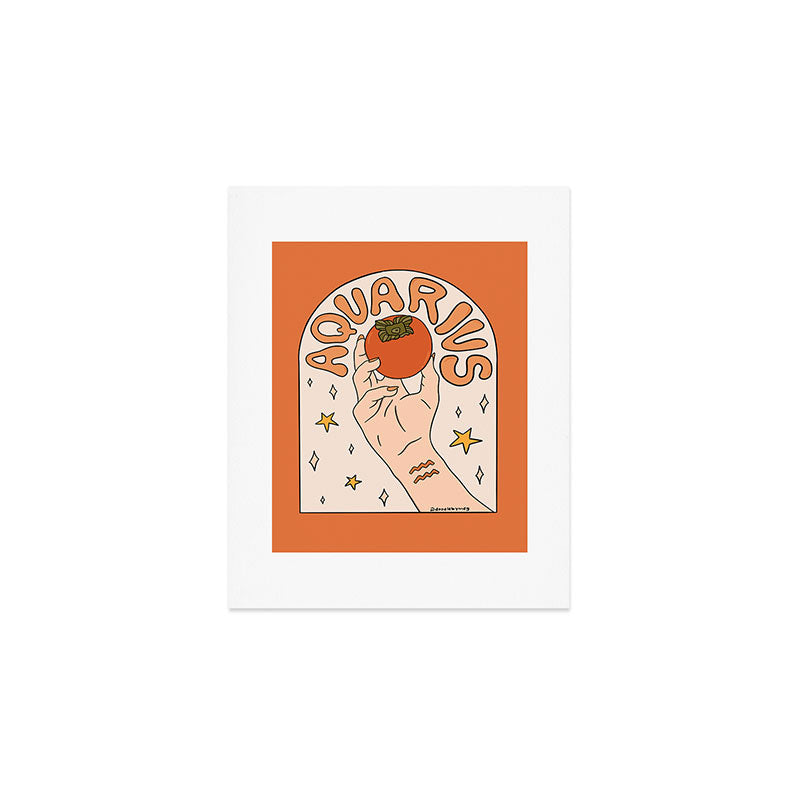 Aquarius Persimmon Art Print Gallery Image 1