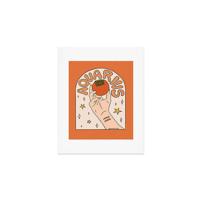 Aquarius Persimmon Art Print Gallery Image 1