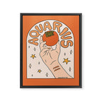 Aquarius Persimmon Framed Canvas Print Gallery Image 8