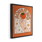 Aquarius Persimmon Framed Canvas Print Gallery Image 2