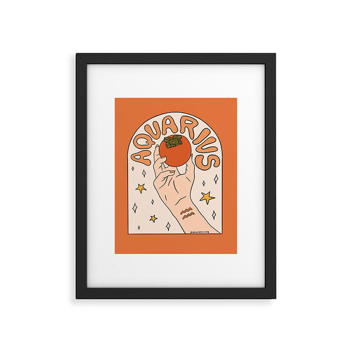 Aquarius Persimmon Framed Art Print Gallery Image 1