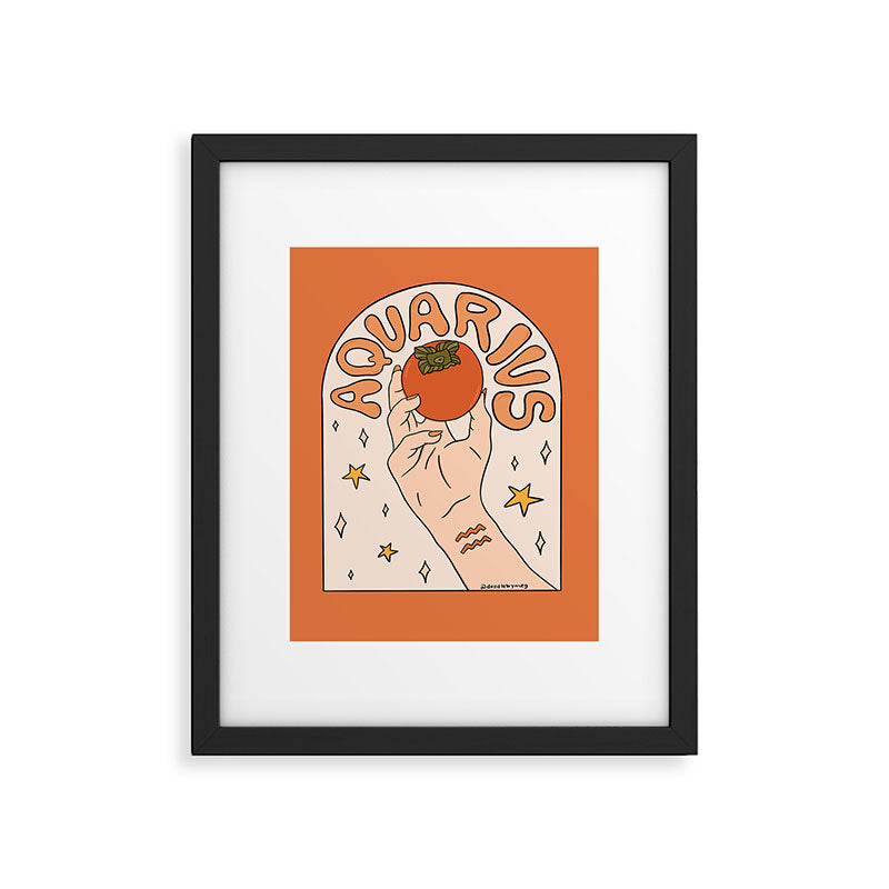 Aquarius Persimmon Framed Art Print Gallery Image 6