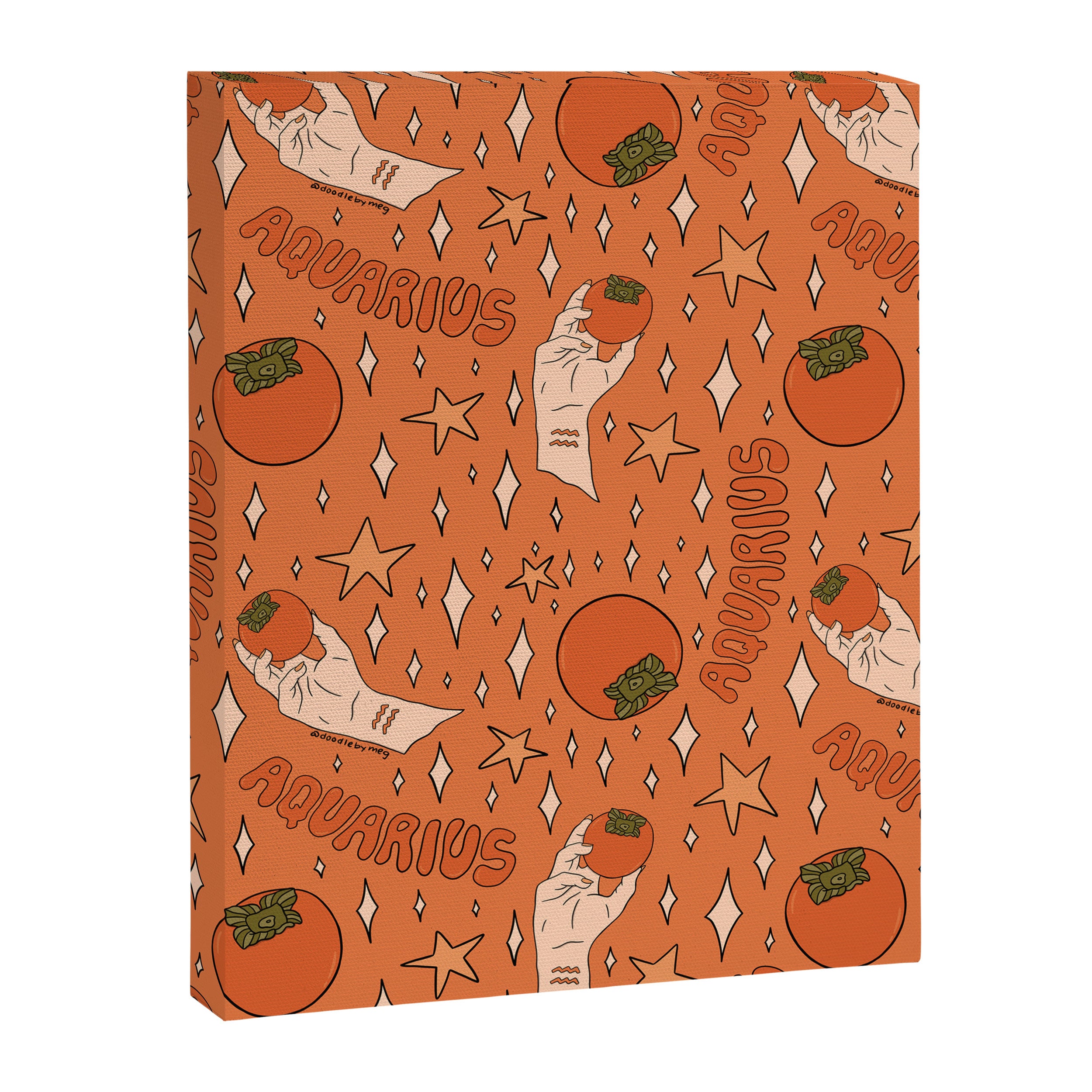 Aquarius Persimmon Print Canvas Print Gallery Image 8