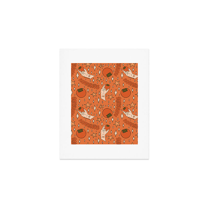 Aquarius Persimmon Print Art Print Gallery Image 1