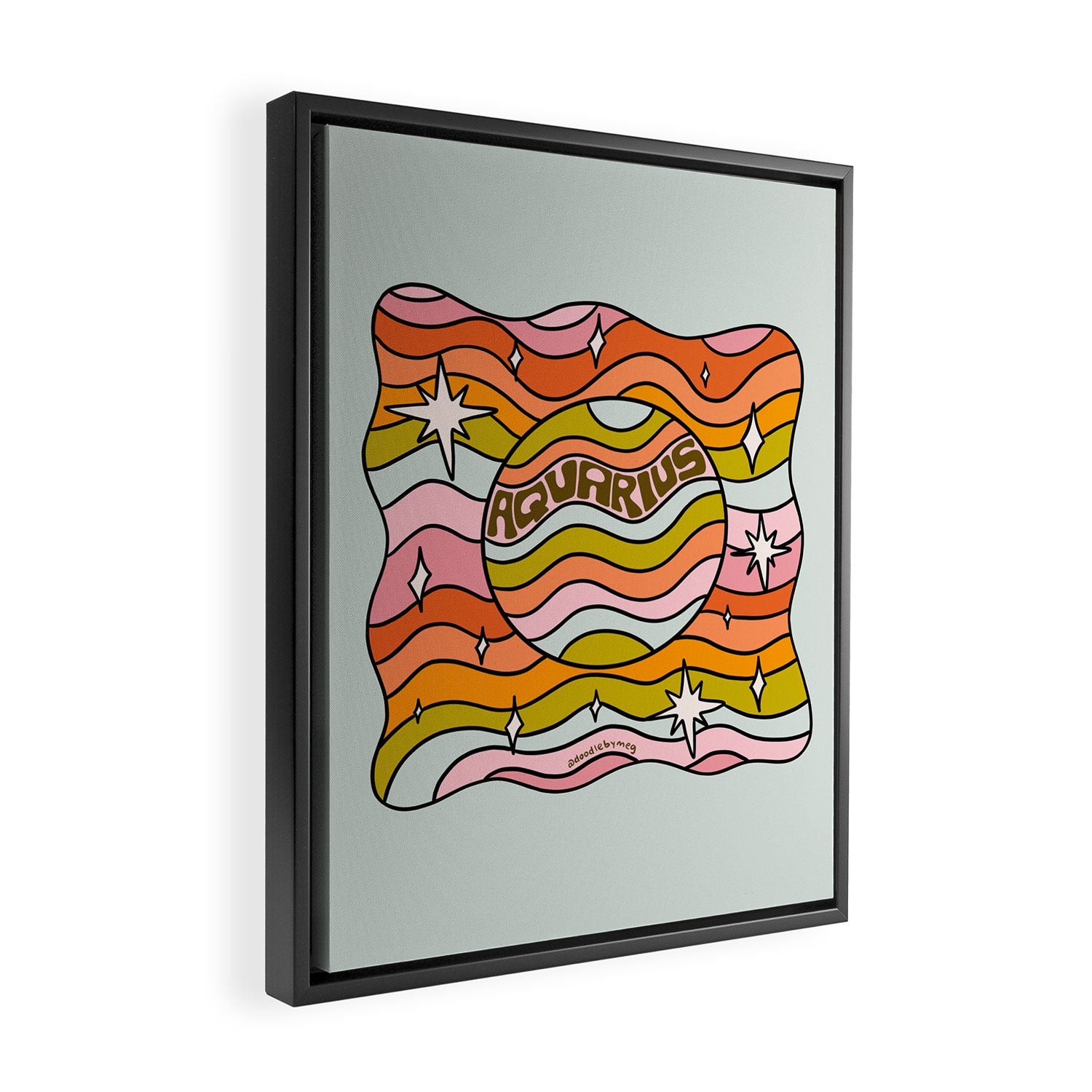 Aquarius Planet Framed Canvas Print Gallery Image 2
