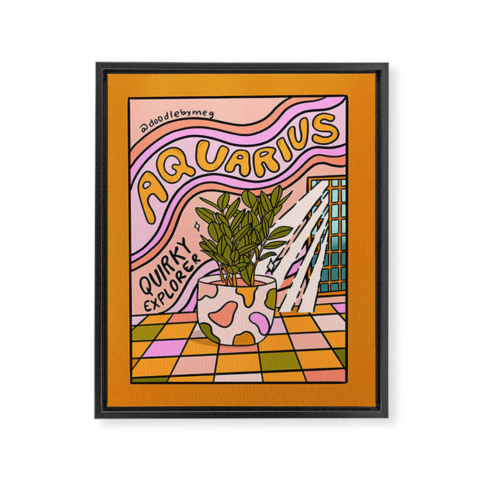 Aquarius Plant Framed Canvas Print Gallery Image 1