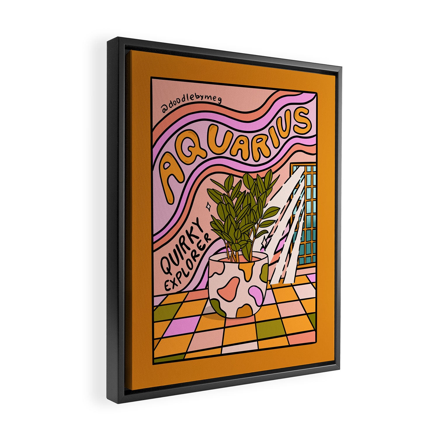 Aquarius Plant Framed Canvas Print Gallery Image 2