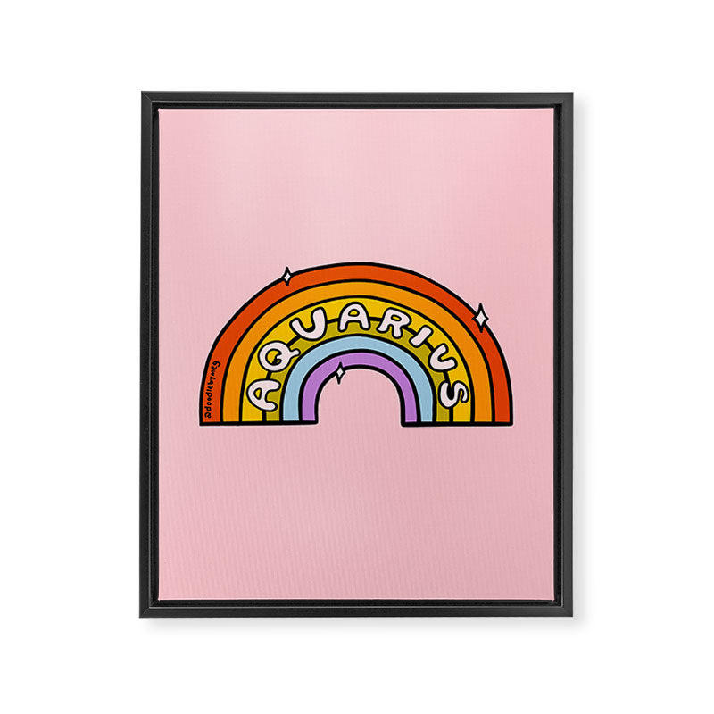 Aquarius Rainbow Framed Canvas Print Gallery Image 8