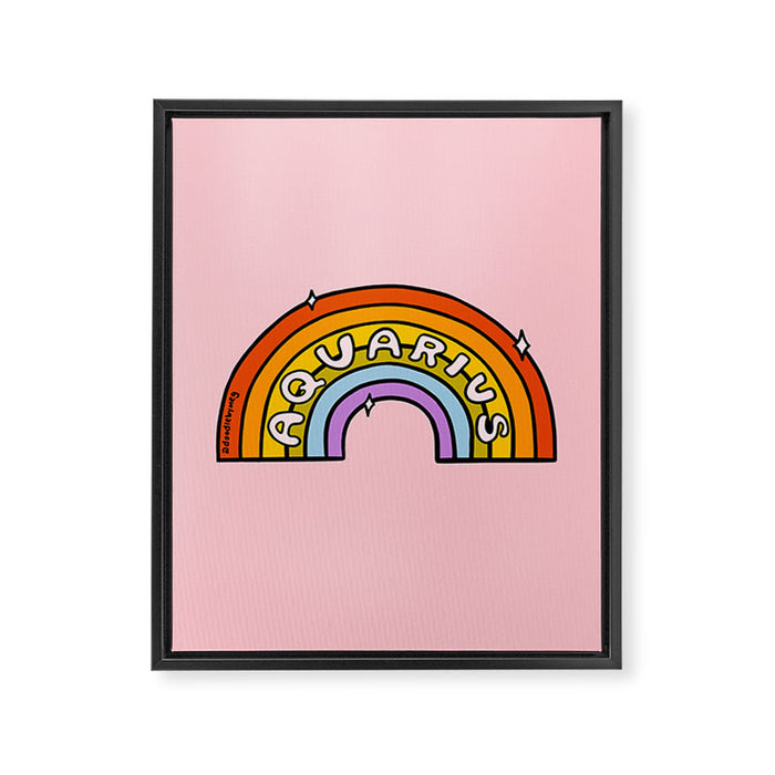 Aquarius Rainbow Framed Canvas Print Gallery Image 1