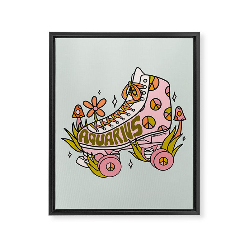 Aquarius Roller Skate Framed Canvas Print Gallery Image 8