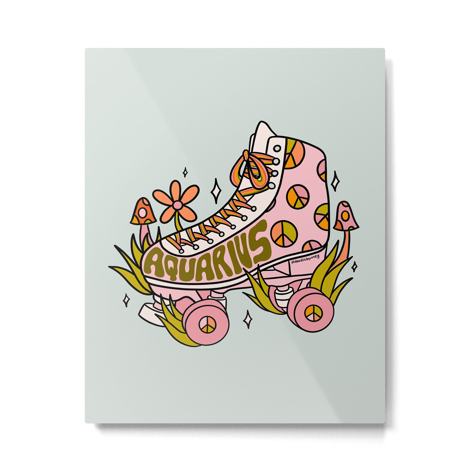 Aquarius Roller Skate Metal Print Gallery Image 6