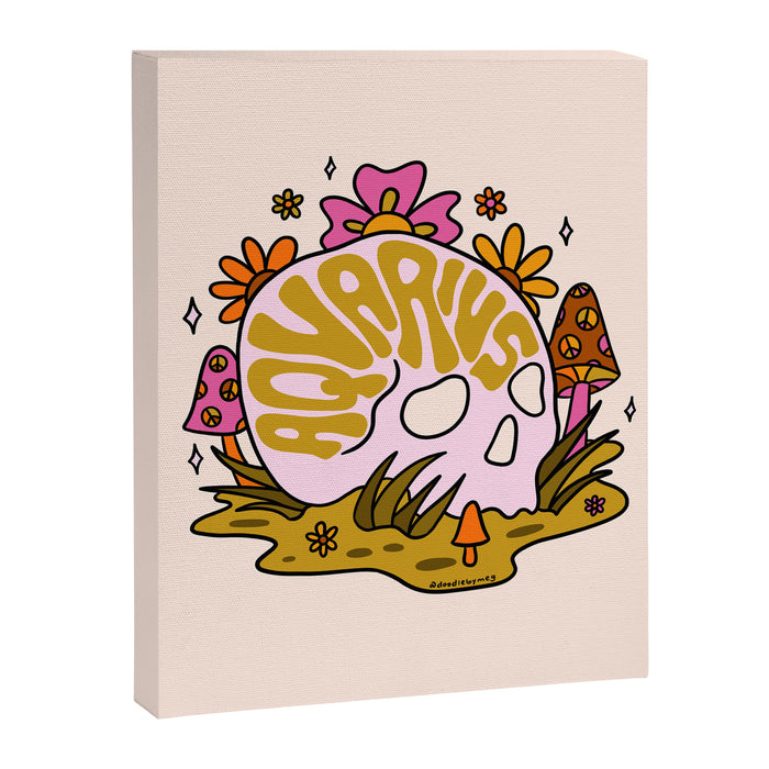Aquarius Skull Canvas Print Gallery Image 1