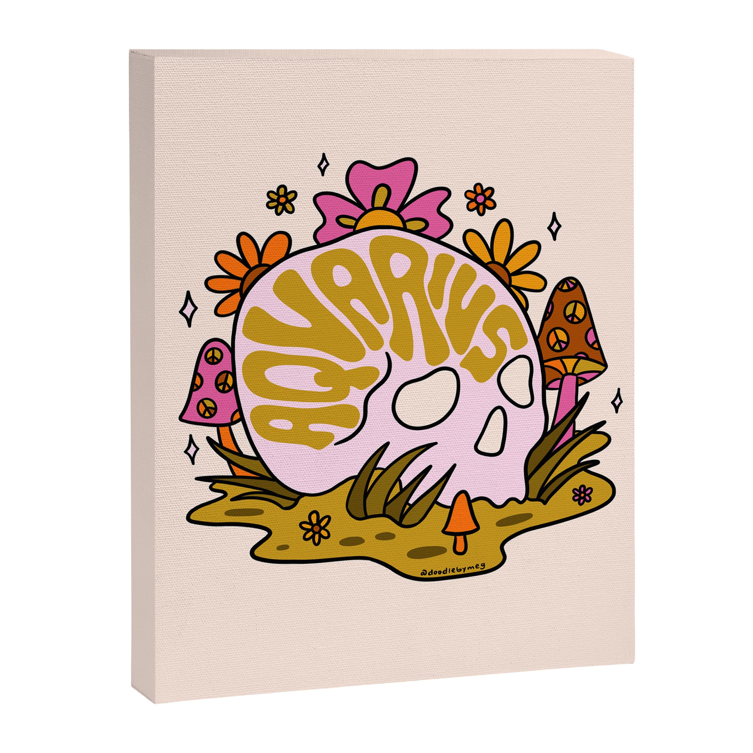 Aquarius Skull Canvas Print Gallery Image 8
