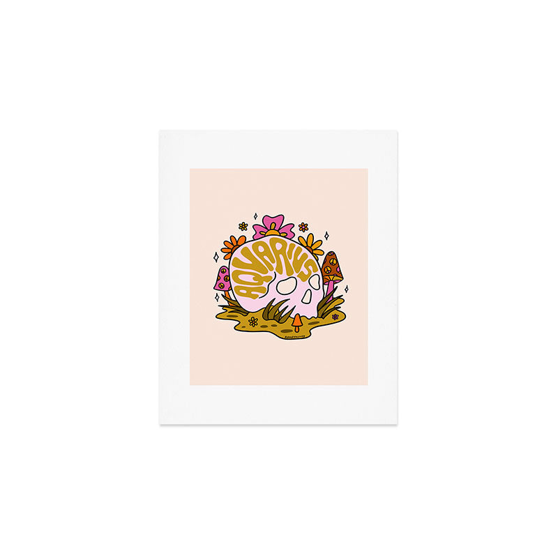 Aquarius Skull Art Print Gallery Image 1