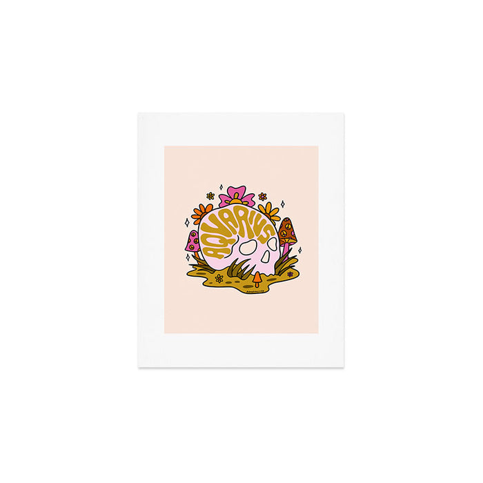 Aquarius Skull Art Print Gallery Image 1