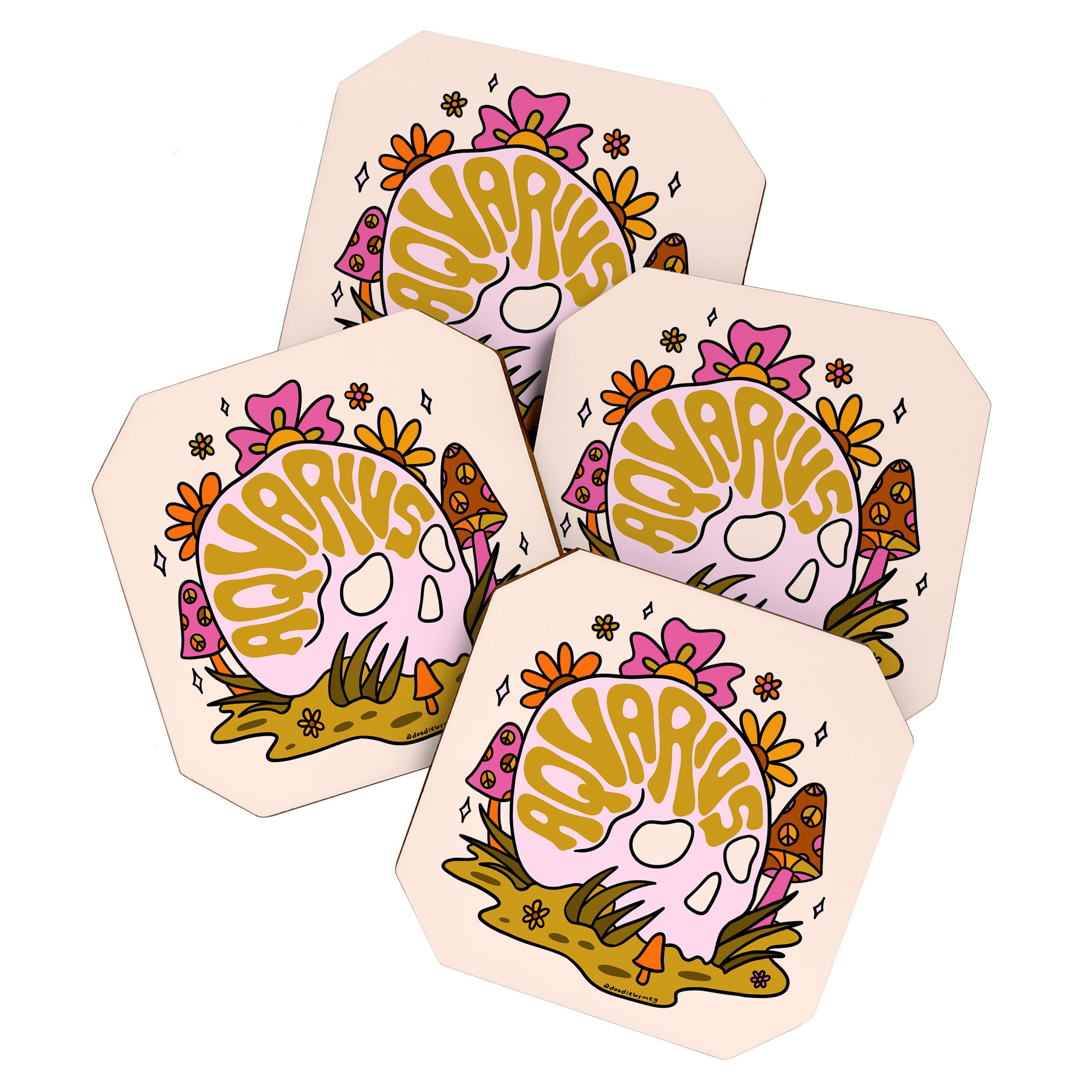 Aquarius Skull Coaster Gallery Image 1