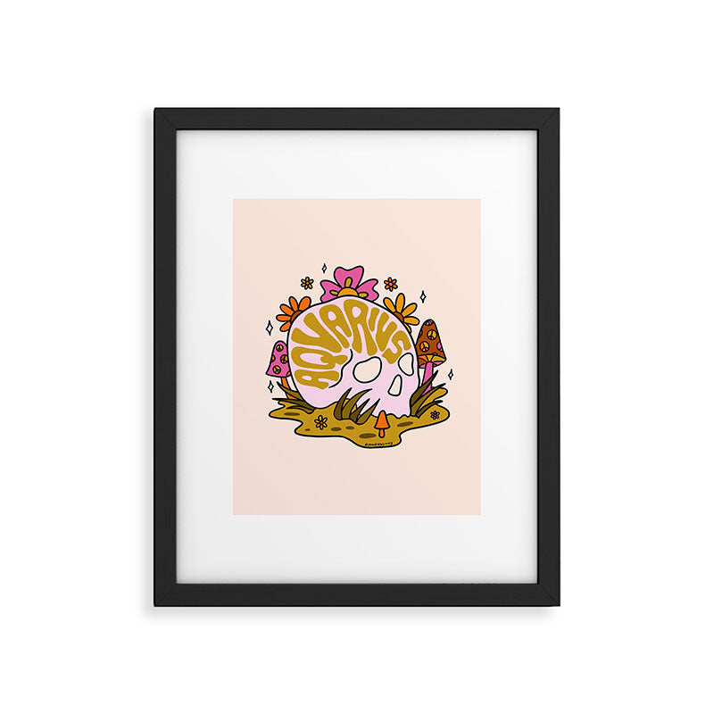 Aquarius Skull Framed Art Print Gallery Image 6