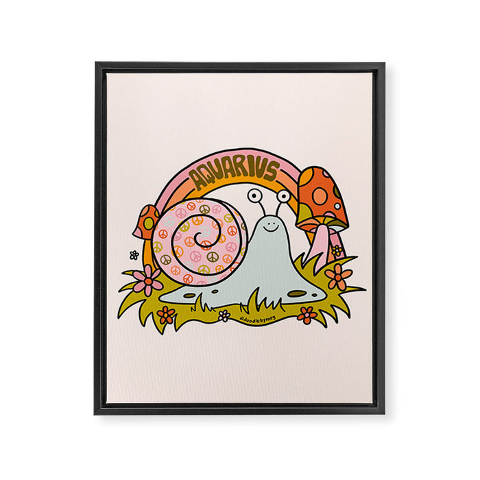Aquarius Snail Framed Canvas Print Gallery Image 1