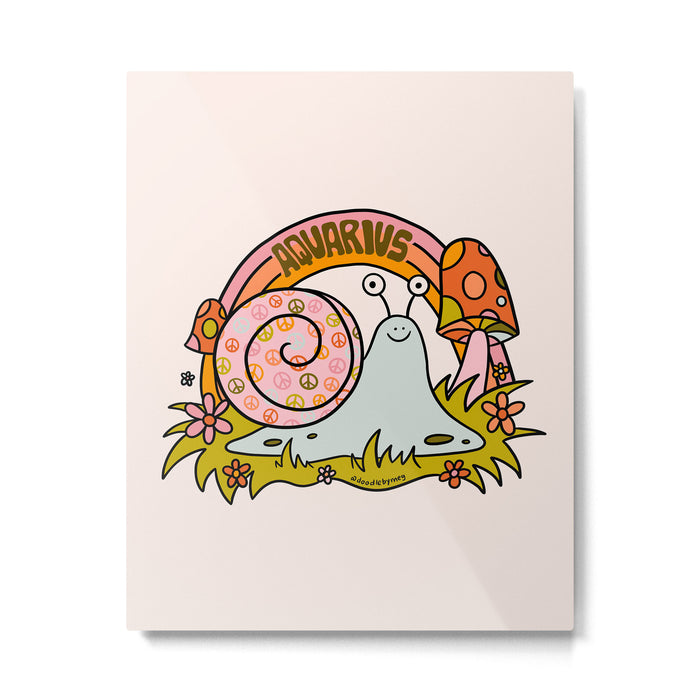 Aquarius Snail Metal Print Gallery Image 1