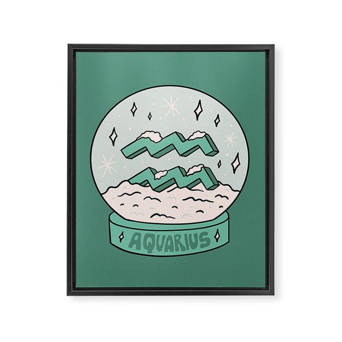 Aquarius Snow Globe Framed Canvas Print Gallery Image 1