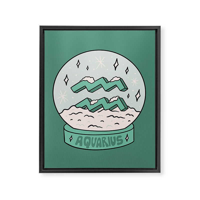 Aquarius Snow Globe Framed Canvas Print Gallery Image 8