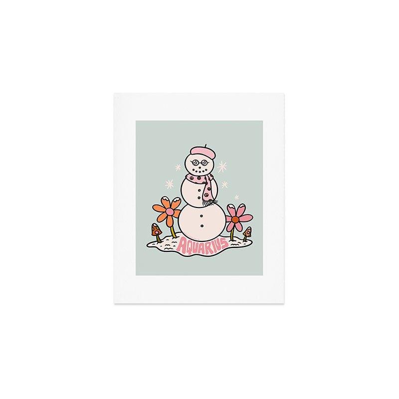 Aquarius Snowman Art Print Gallery Image 1