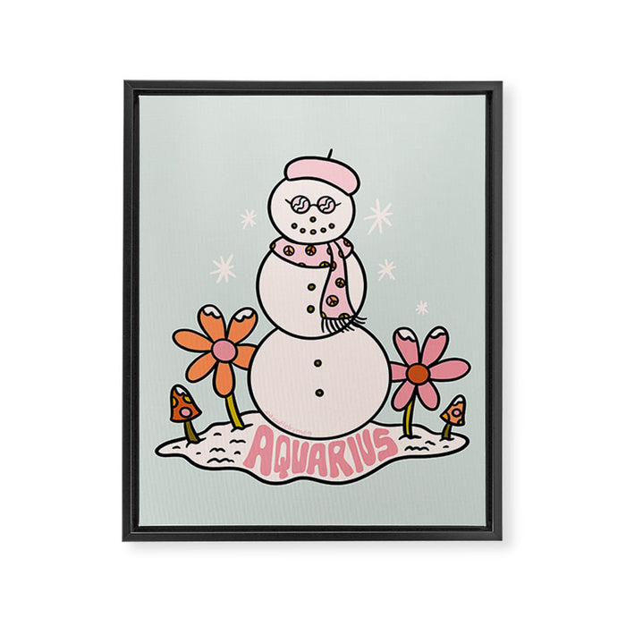 Aquarius Snowman Framed Canvas Print Gallery Image 1