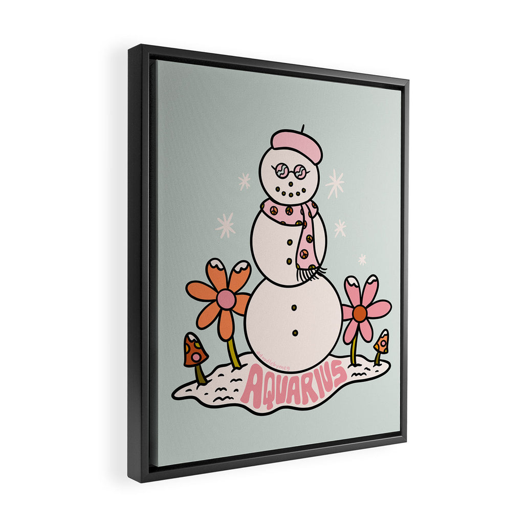 Aquarius Snowman Framed Canvas Print Gallery Image 2