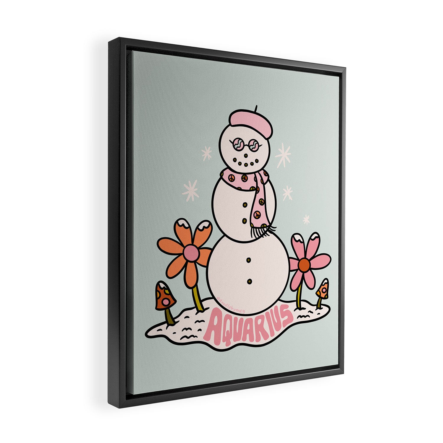 Aquarius Snowman Framed Canvas Print Gallery Image 2