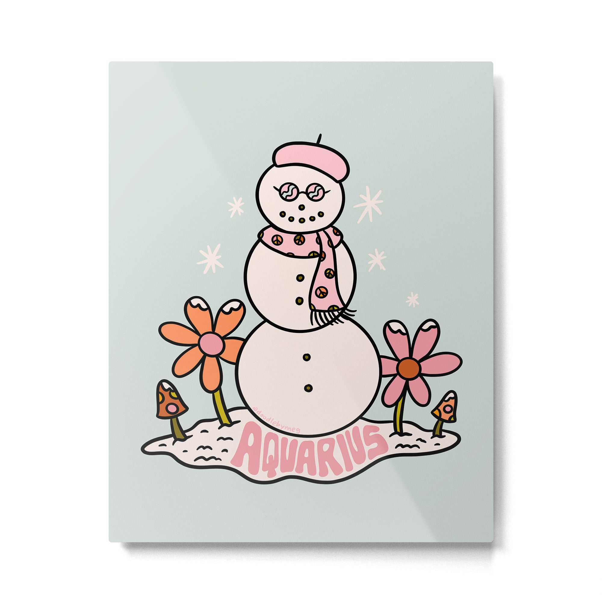 Aquarius Snowman Metal Print Gallery Image 6