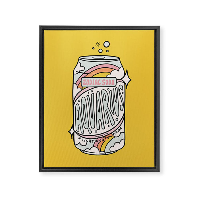 Aquarius Soda Framed Canvas Print Gallery Image 1