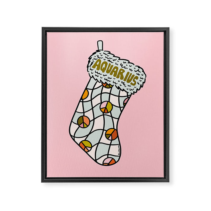 Aquarius Stocking Framed Canvas Print Gallery Image 1