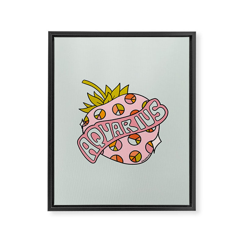Aquarius Strawberry Framed Canvas Print Gallery Image 8