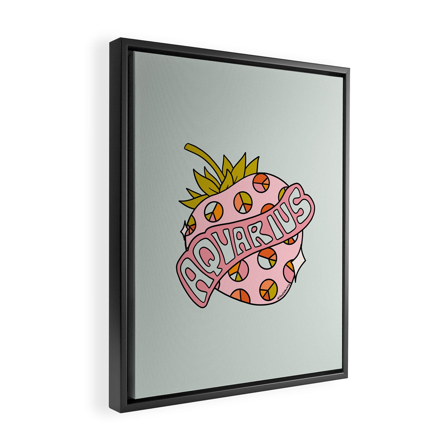 Aquarius Strawberry Framed Canvas Print Gallery Image 2