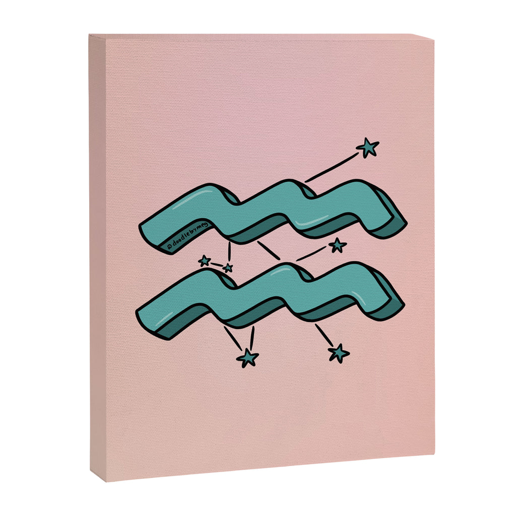 Aquarius Symbol Canvas Print Gallery Image 8
