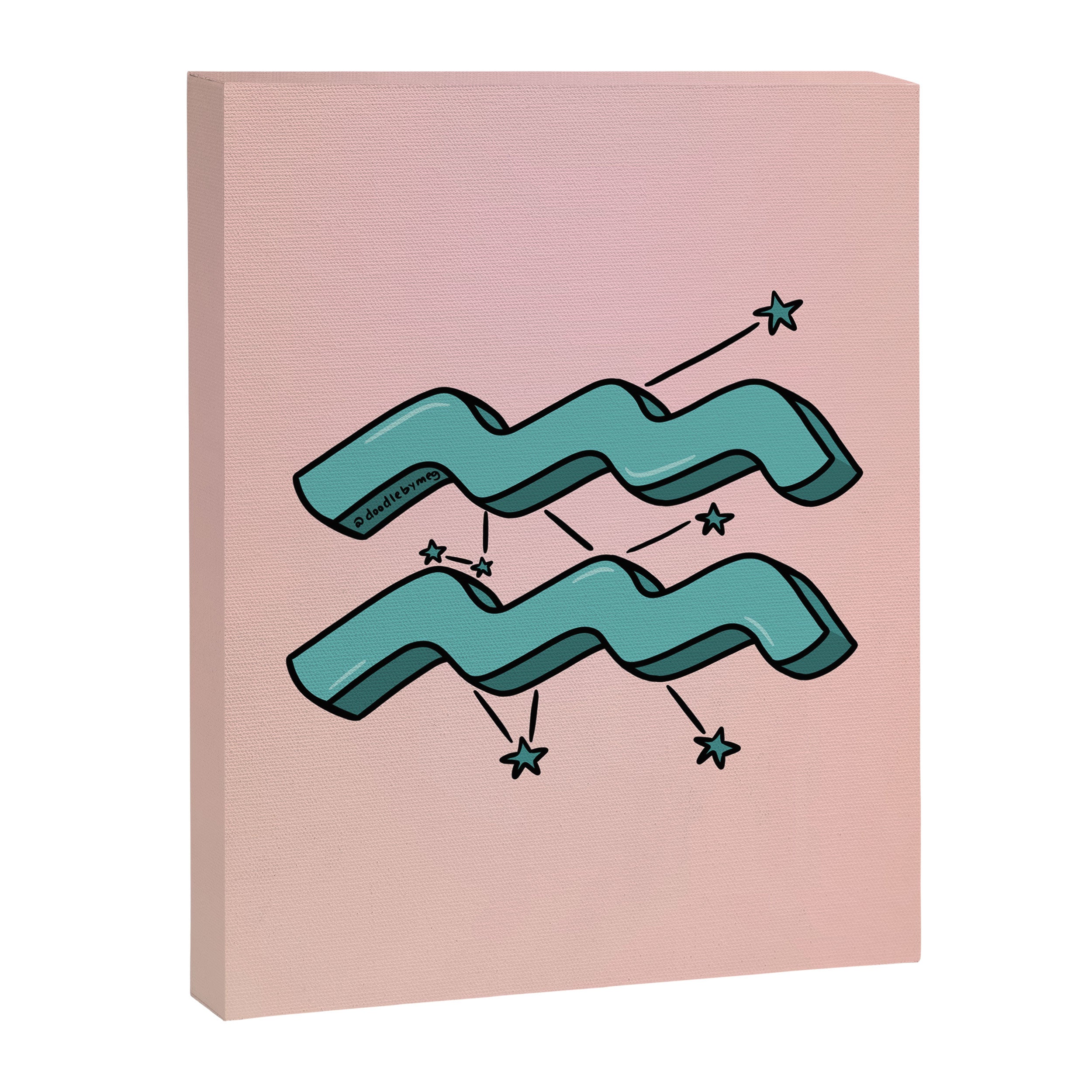 Aquarius Symbol Canvas Print Gallery Image 8
