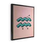 Aquarius Symbol Framed Canvas Print Gallery Image 2