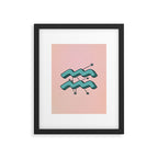 Aquarius Symbol Framed Art Print Gallery Image 6