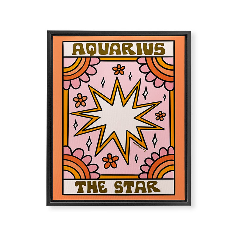 Aquarius Tarot Card Framed Canvas Print Gallery Image 8