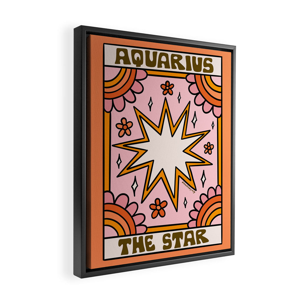 Aquarius Tarot Card Framed Canvas Print Gallery Image 2