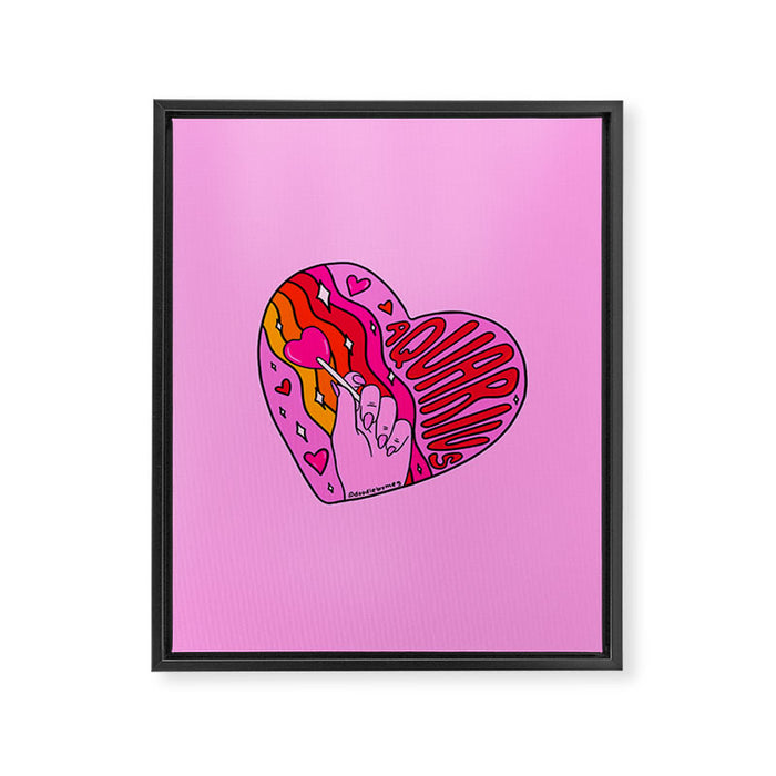 Aquarius Valentine Framed Canvas Print Gallery Image 1