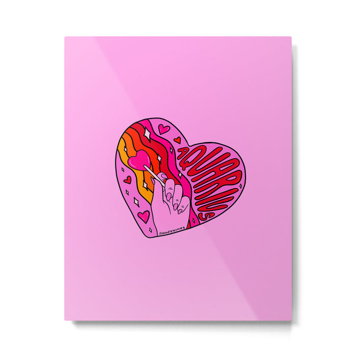 Aquarius Valentine Metal Print Gallery Image 1