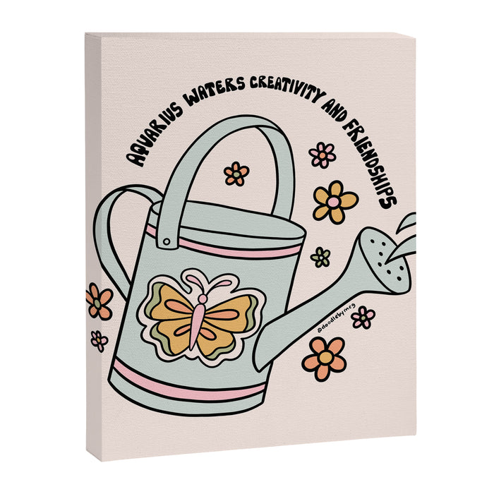 Aquarius Watering Can Canvas Print Gallery Image 1