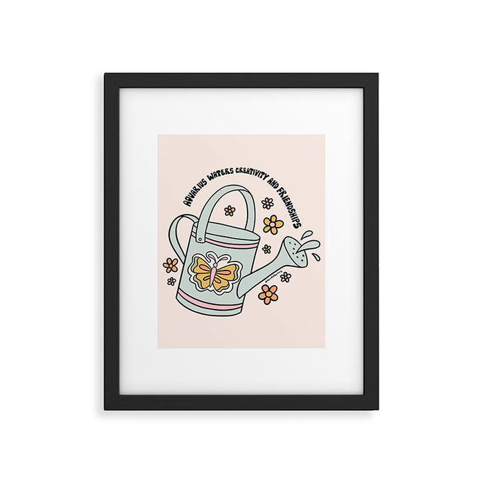 Aquarius Watering Can Framed Art Print Gallery Image 1