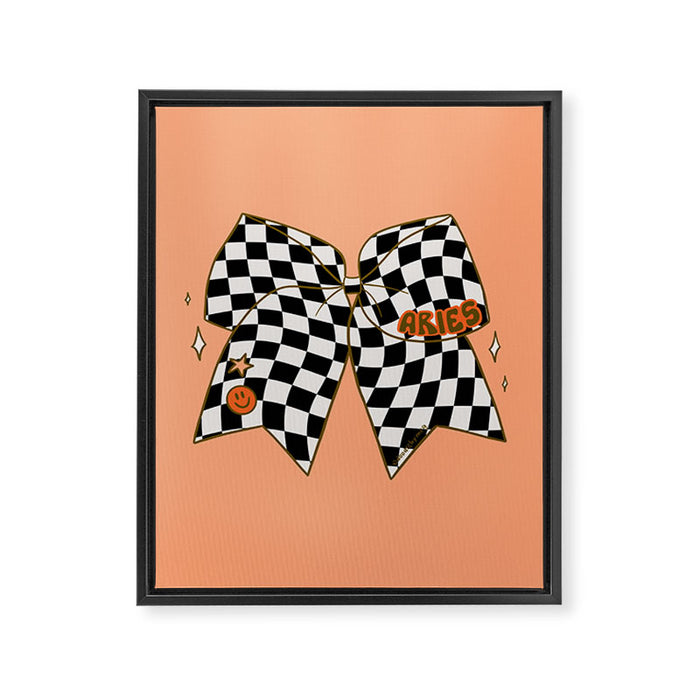 Aries Bow Framed Canvas Print Gallery Image 1