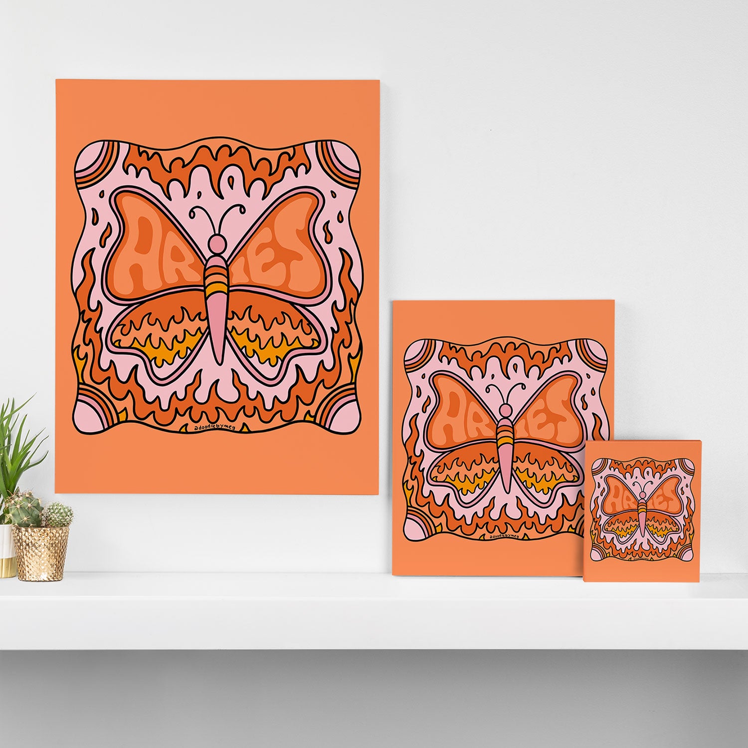 Aries Butterfly Canvas Print Gallery Image 3